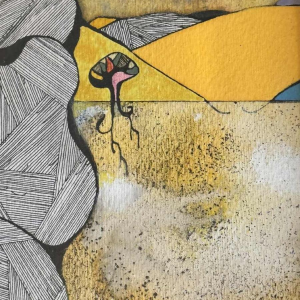 Jacques DEBAIX « Visage » technique mixte, ca 1980