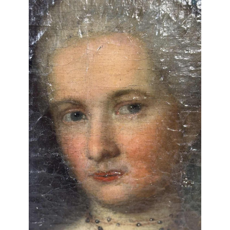 Portrait de femme à la parure de bijoux, Ecole allemande probable, XVIIIe siècle
