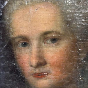 Portret van een vrouw versierd met juwelen, vermoedelijk Duitse school, 18e eeuw