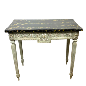Carved and lacquered wood console, France early 19th century