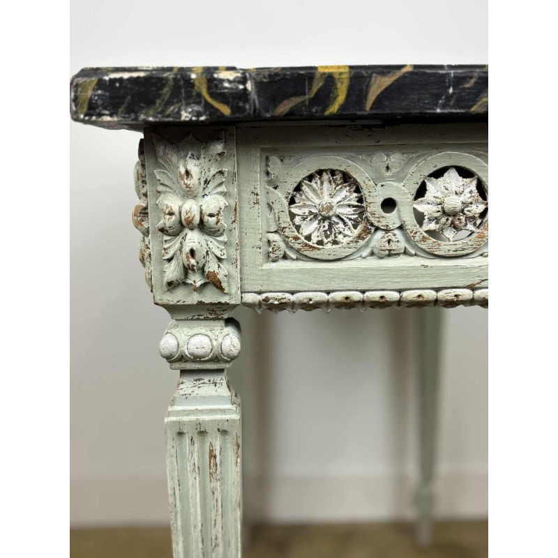 Carved and lacquered wood console, France early 19th century