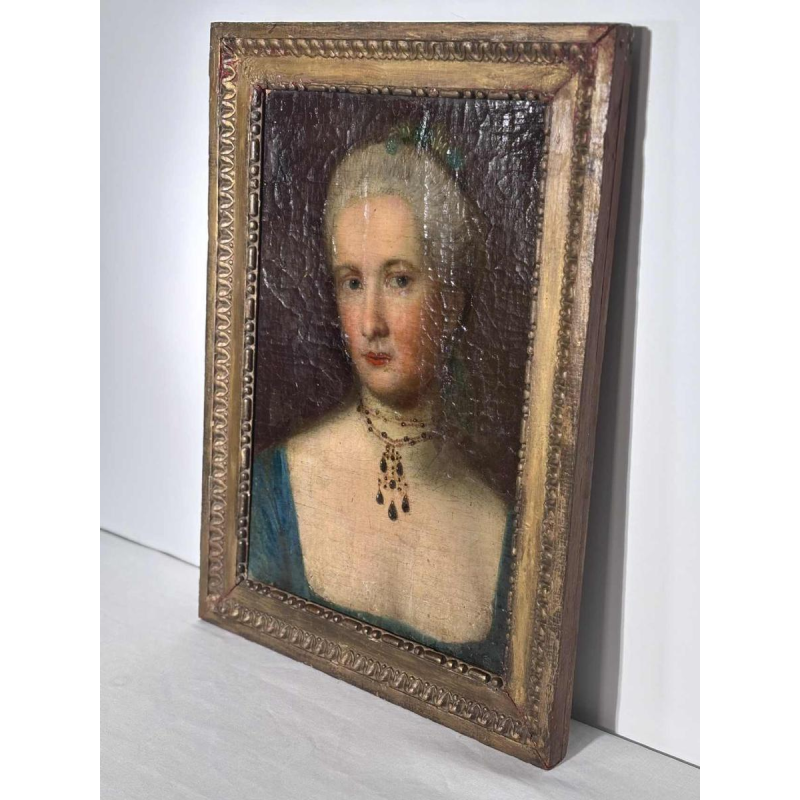 Portret van een vrouw versierd met juwelen, vermoedelijk Duitse school, 18e eeuw