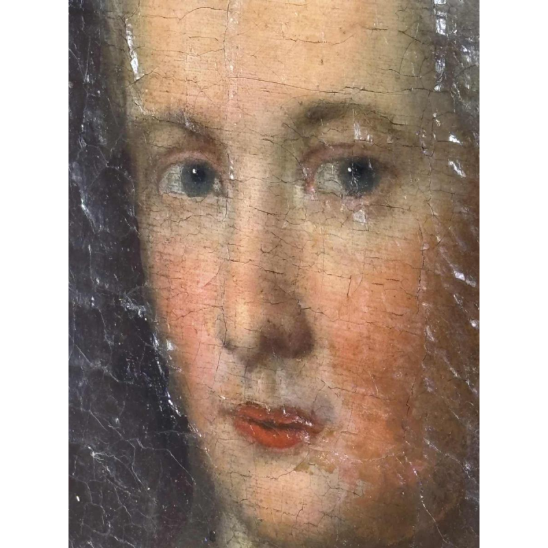 Portrait of a woman adorned with jewels, probable German school, 18th century