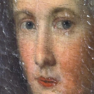 Portrait of a woman adorned with jewels, probable German school, 18th century