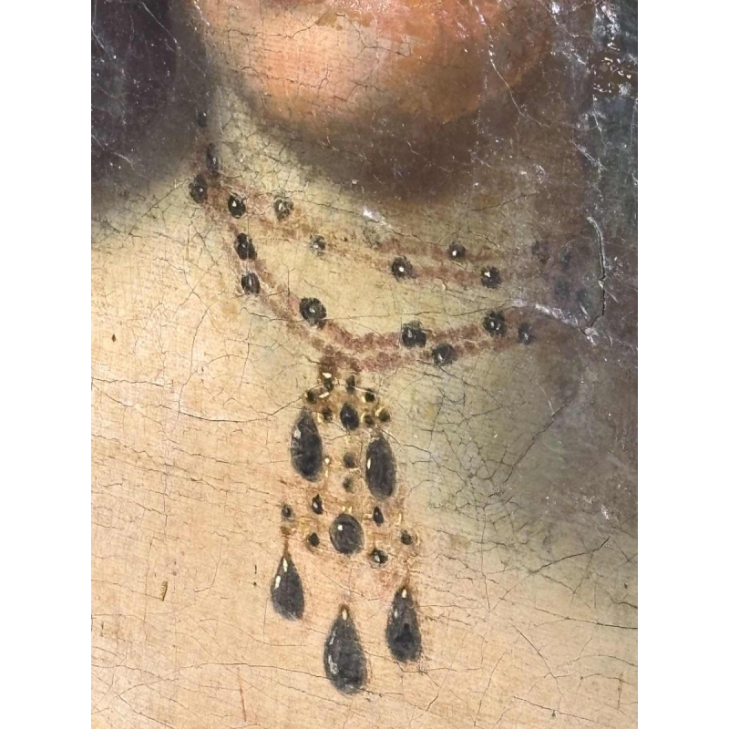 Portrait de femme à la parure de bijoux, Ecole allemande probable, XVIIIe siècle