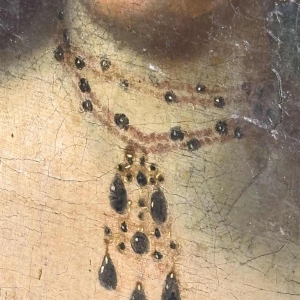 Portrait of a woman adorned with jewels, probable German school, 18th century