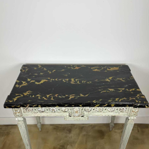 Carved and lacquered wood console, France early 19th century