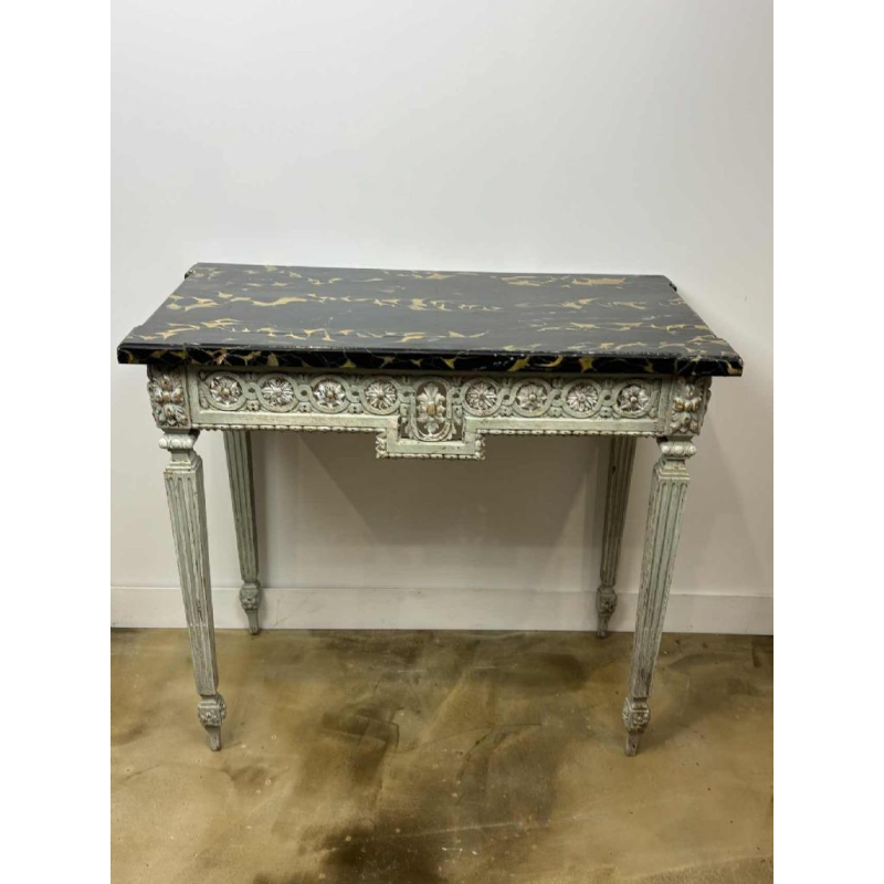 Carved and lacquered wood console, France early 19th century