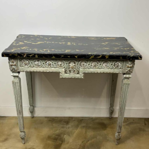 Carved and lacquered wood console, France early 19th century