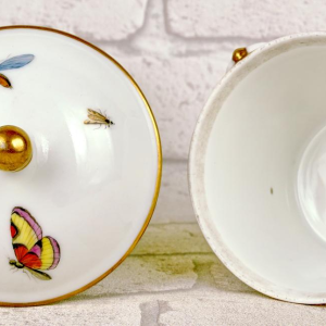 Porcelaine de Bruxelles - Louis Crette, sucrier (pot à sucre) et son couvercle, XVIIIe s