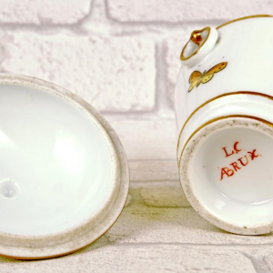 Brussels porcelain - Louis Crette, sugar bowl (sugar pot) and its lid, 18th century