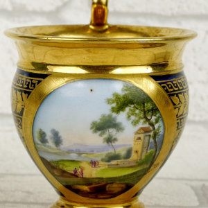 Paris Porcelain - Darte Manufacture (attributed to) cup and saucer, early 19th century