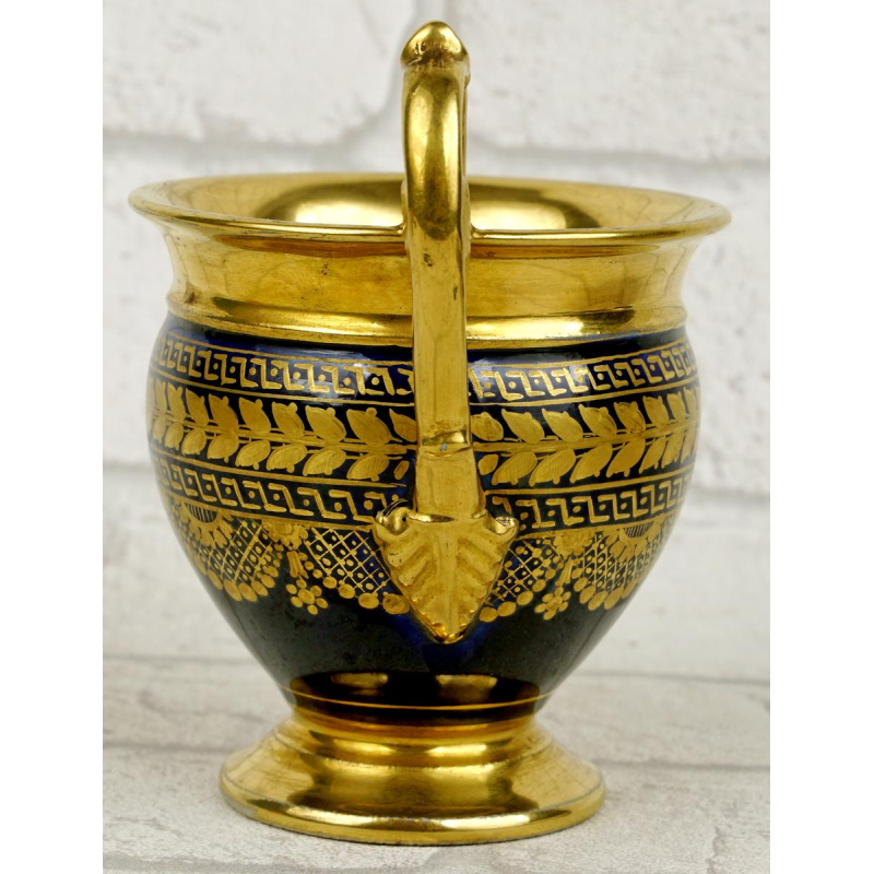 Porcelaine de Paris - Manufacture de Darte (attribuée à) tasse et soucoupe, début XIXe s