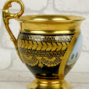 Porcelaine de Paris - Manufacture de Darte (attribuée à) tasse et soucoupe, début XIXe s