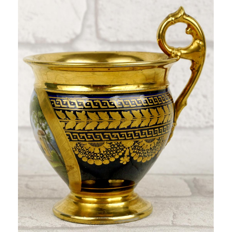 Paris Porcelain - Darte Manufacture (attributed to) cup and saucer, early 19th century