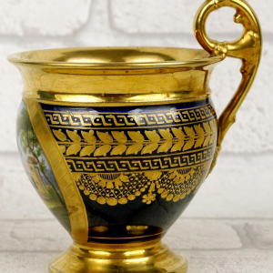 Porcelaine de Paris - Manufacture de Darte (attribuée à) tasse et soucoupe, début XIXe s