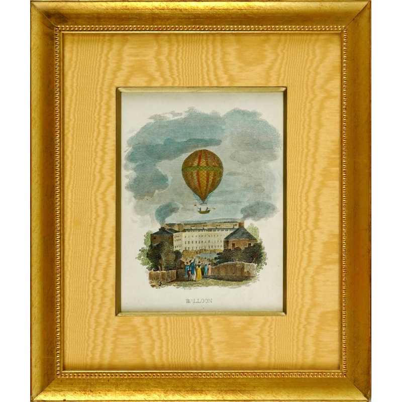 Gravure "ballon" (heteluchtballon) - 1e helft 19e eeuw