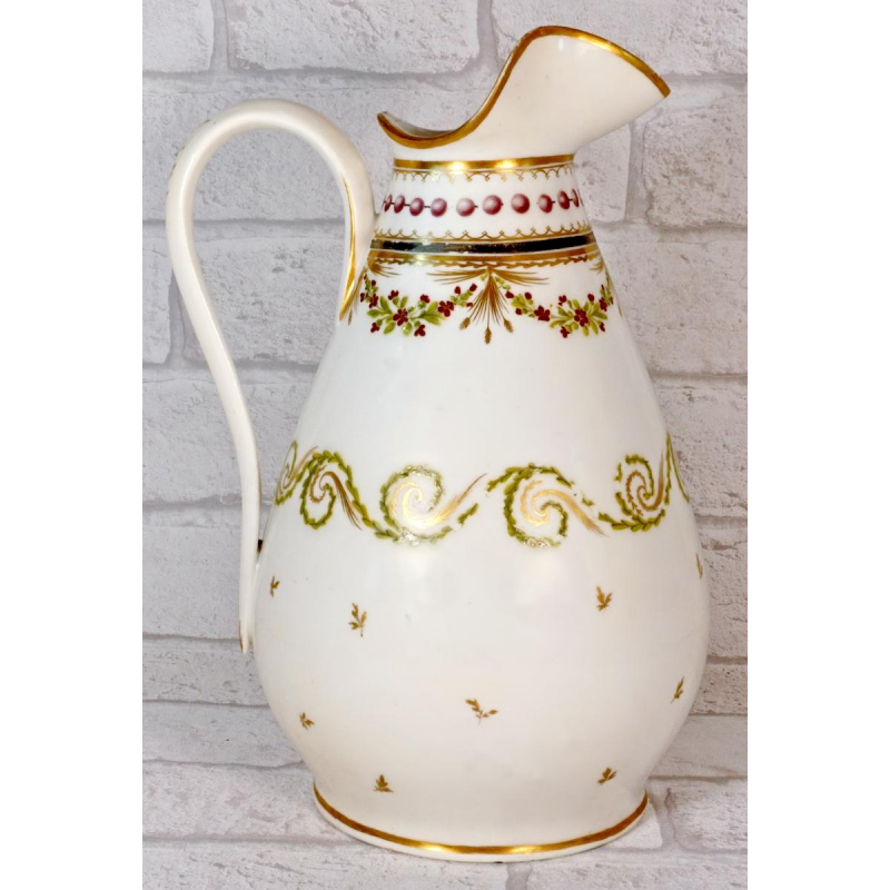 Porcelaine de Paris, broc à eau Louis XVI, XVIIIe s