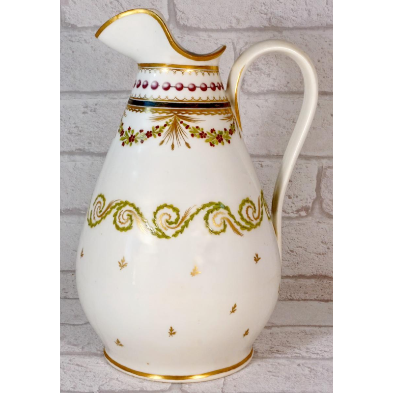 Porcelaine de Paris, broc à eau Louis XVI, XVIIIe s