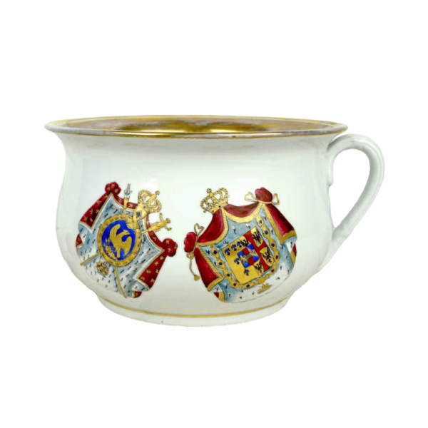 Porseleinen toilet met het wapen van Napoleon 1e en Marie-Louise, 19e eeuw