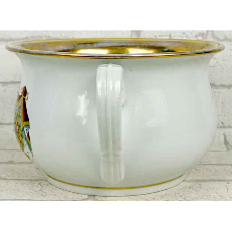 Porcelain lavatory with the arms of Napoleon 1st and Marie-Louise, 19th century