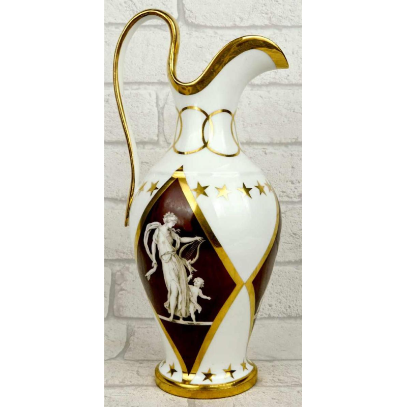 Paris porcelain, water jug, Empire period, 19th century