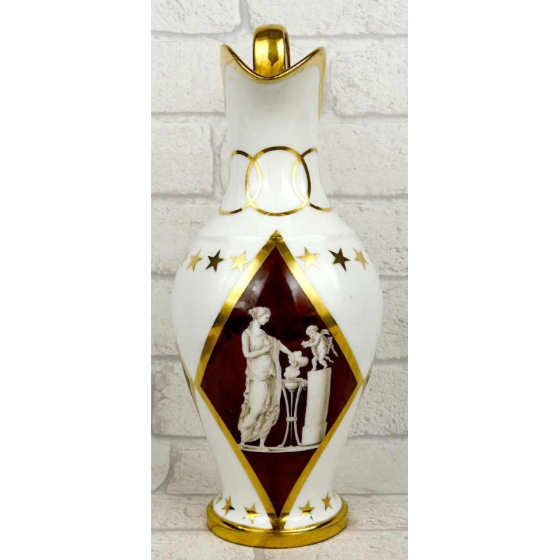 Paris porcelain, water jug, Empire period, 19th century