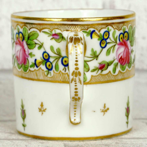 Paris porcelain (Manufacture de Nast) cup and saucer, 18th c