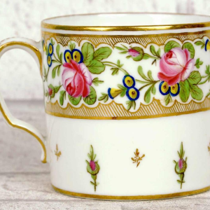 Paris porcelain (Manufacture de Nast) cup and saucer, 18th c