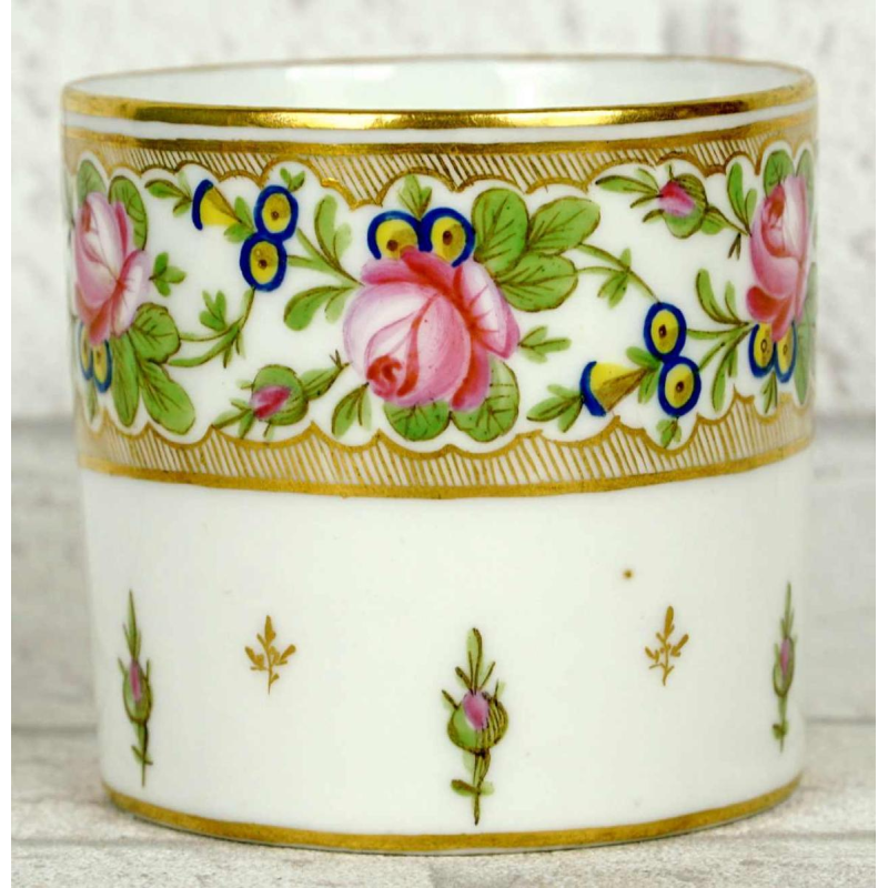 Paris porcelain (Manufacture de Nast) cup and saucer, 18th c