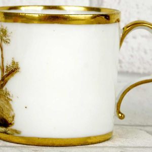 Paris porcelain, litron cup and saucer, late 18th century