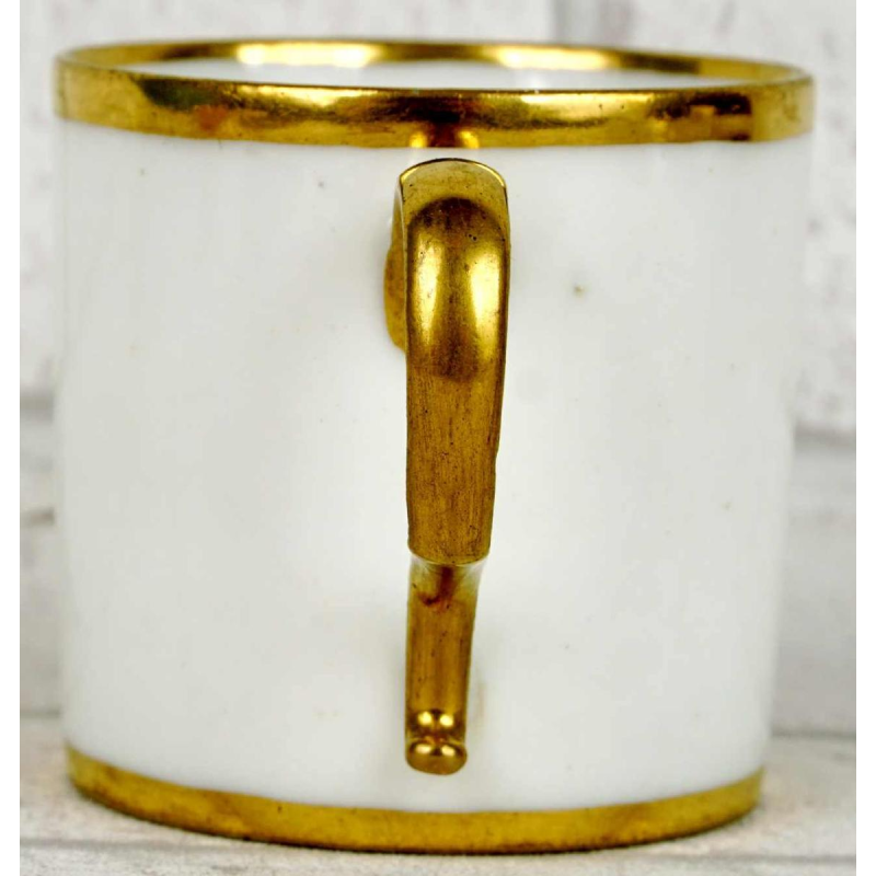 Porcelaine de Paris, tasse litron et sa soucoupe, fin XVIIIe