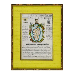 J. Henry “Corsica” gravure departementale kaart, vroeg 19e eeuw
