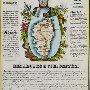 J. Henry ‘Corsica’ engraving departmental map, early 19th c