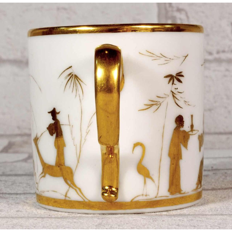 Paris porcelain, ‘litron’ cup and saucer Louis XVI, 18th c