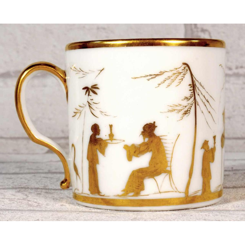 Paris porcelain, ‘litron’ cup and saucer Louis XVI, 18th c