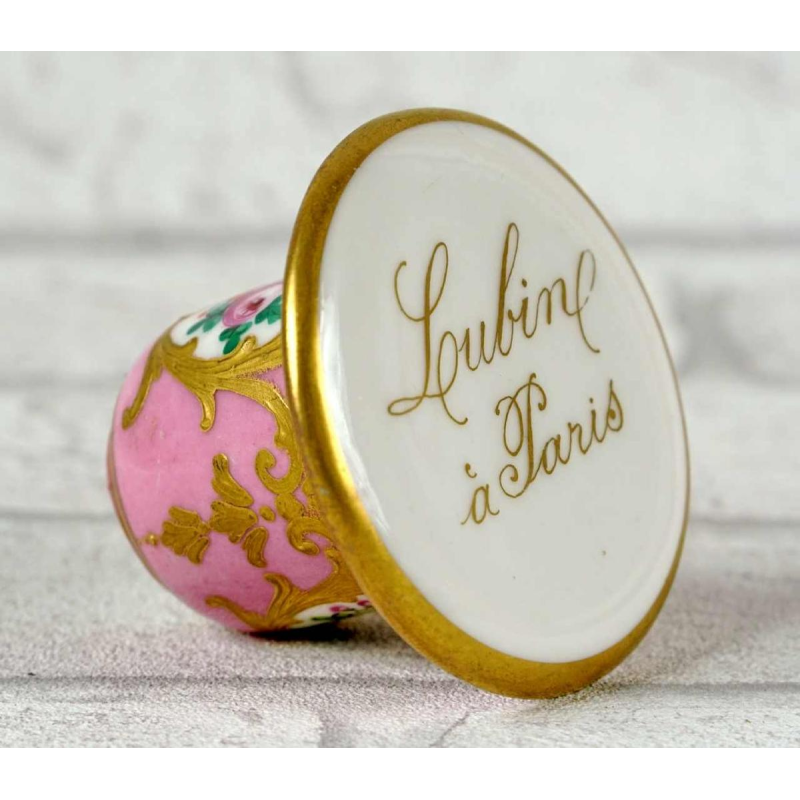 Paris (or Limoges) porcelain for Lubin, perfumer in Paris, blush mortar, 19th century