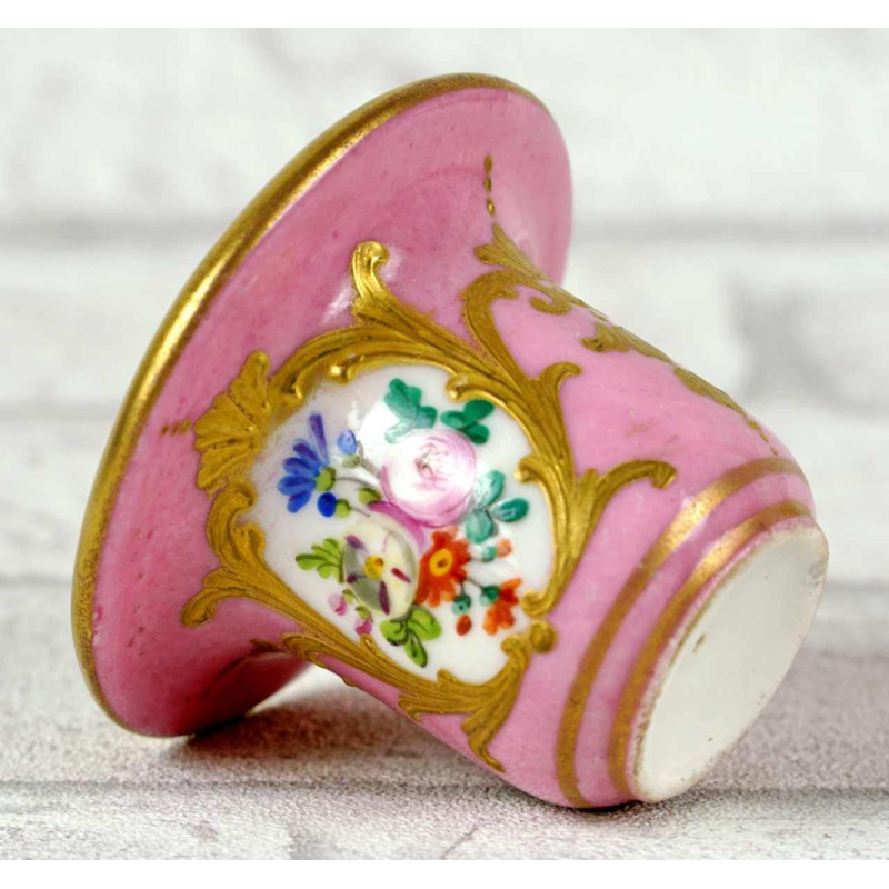 Paris (or Limoges) porcelain for Lubin, perfumer in Paris, blush mortar, 19th century