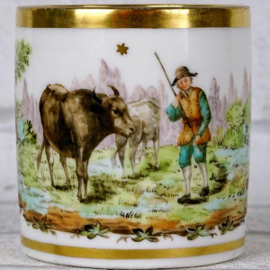 Porcelaine de Paris - manufacture de Nast, tasse et sa Soucoupe, XVIIIe s