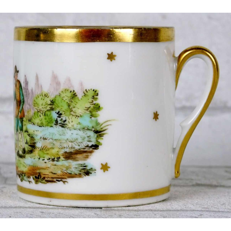 Porcelaine de Paris - Manufacture de Nast, cup and saucer, 18th century