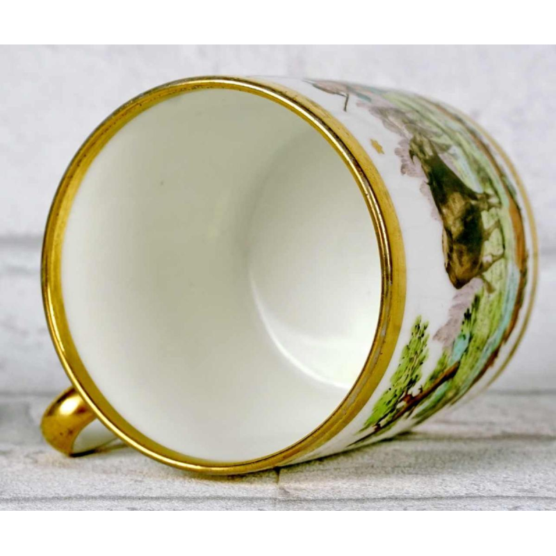 Porcelaine de Paris - Manufacture de Nast, kop en schotel, 18e eeuw