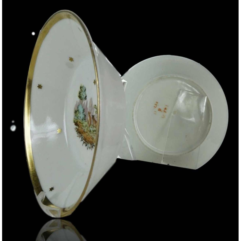 Porcelaine de Paris - manufacture de Nast, tasse et sa Soucoupe, XVIIIe s