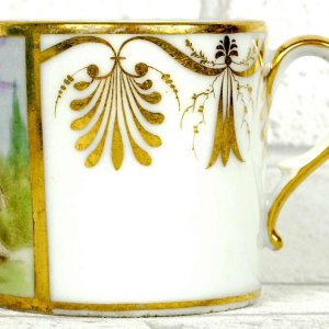 Porcelaine de Paris - Manufacture de Locre, cup and saucer, early 19th c