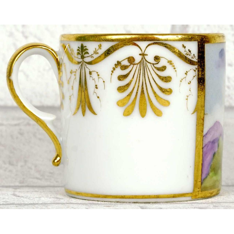 Porcelaine de Paris - Manufacture de Locre, tasse et sa soucoupe, début XIXe s