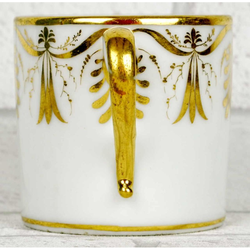 Porcelaine de Paris - Manufacture de Locre, cup and saucer, early 19th c