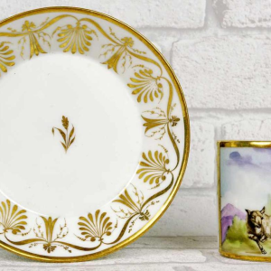 Porcelaine de Paris - Manufacture de Locre, tasse et sa soucoupe, début XIXe s