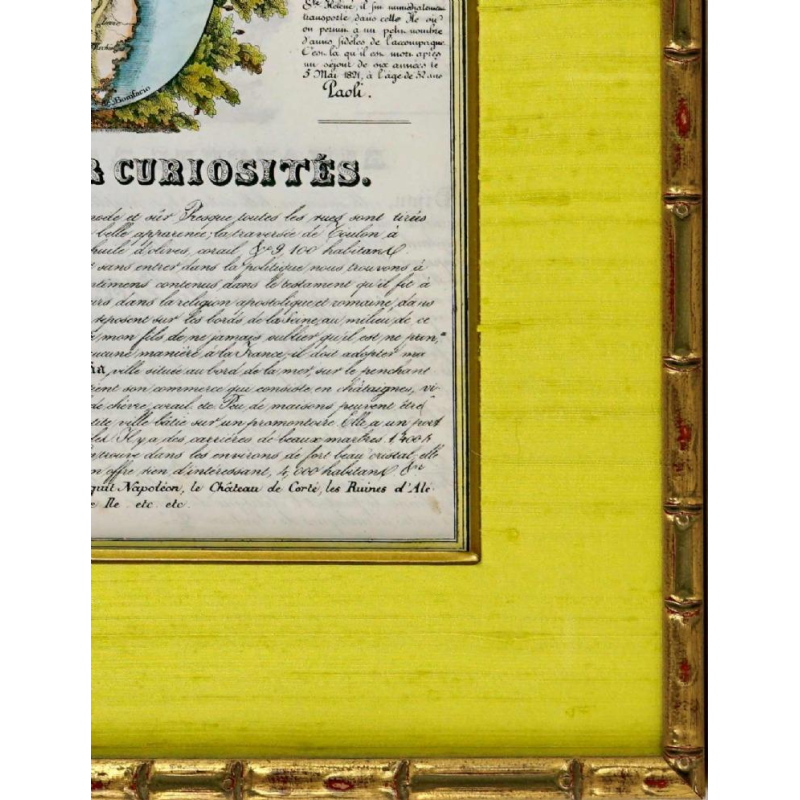 J. Henry "La Corse" gravure carte départementale, début XIXe s