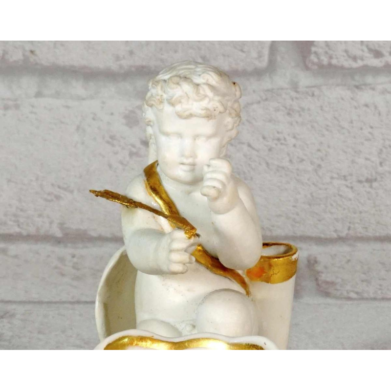 Porcelaine de Paris, rare encrier d'époque Empire, XIXe s