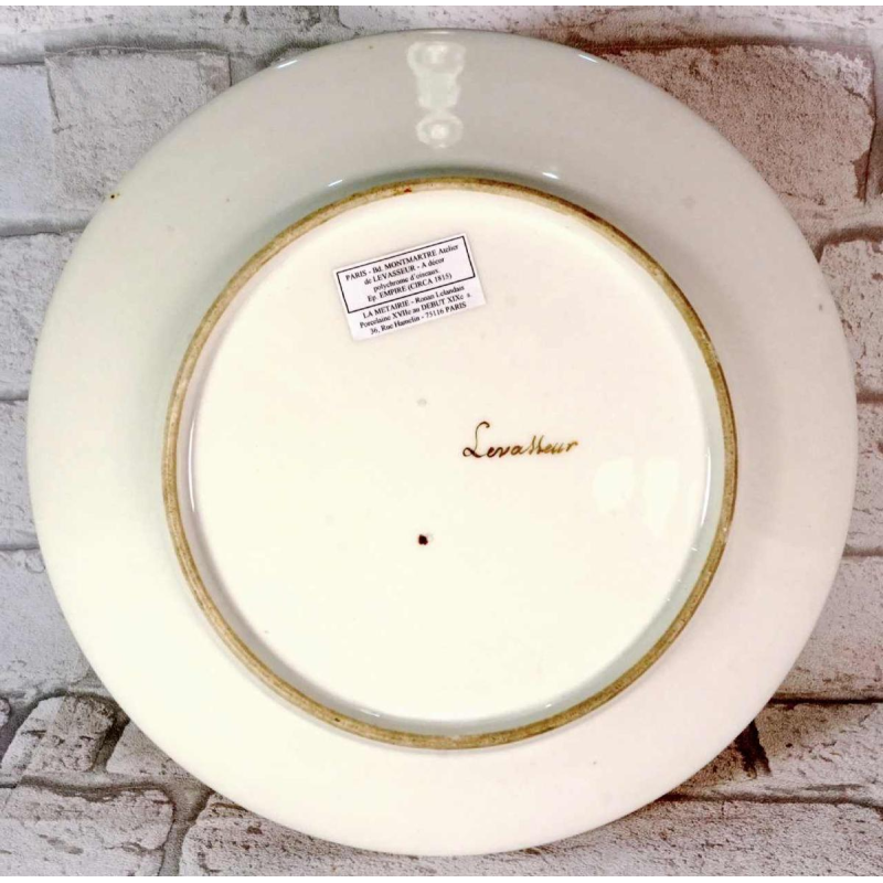 Porcelaine de Paris - Atelier de Levasseur, plate, early 19th c