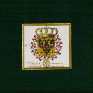 Engraving 'Catherine II, Impératrice de toutes les Russies' coat of arms XVIIIe s